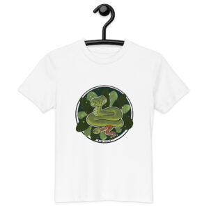 Grøn Katteøjesnog Børne T-shirt - Økologisk Bomuld